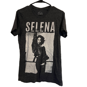 Selena Dark Heather Gray Tee Shirt Size Small
